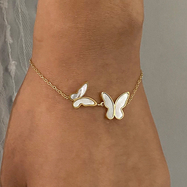Linda Butterfly Pearl Bracelet