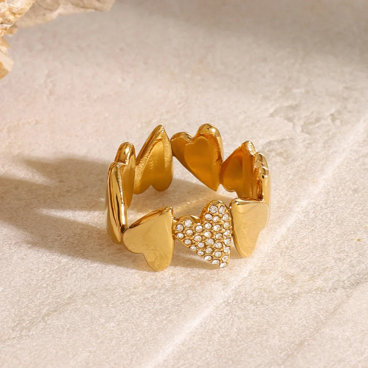 Michaela Diamond Hearts Ring