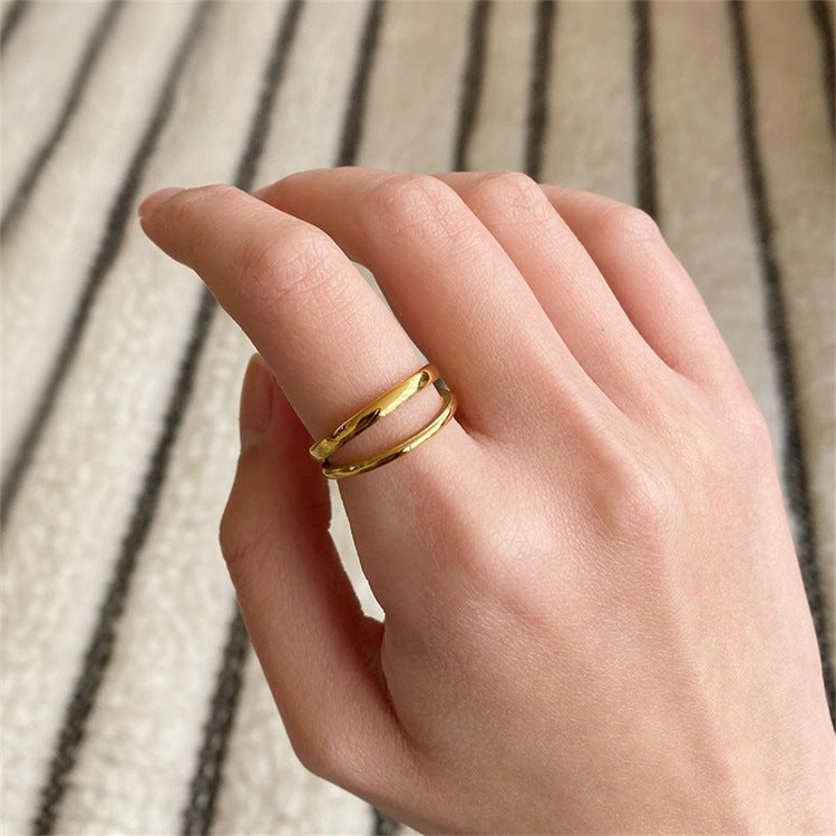 Elegant Layered Gold Ring