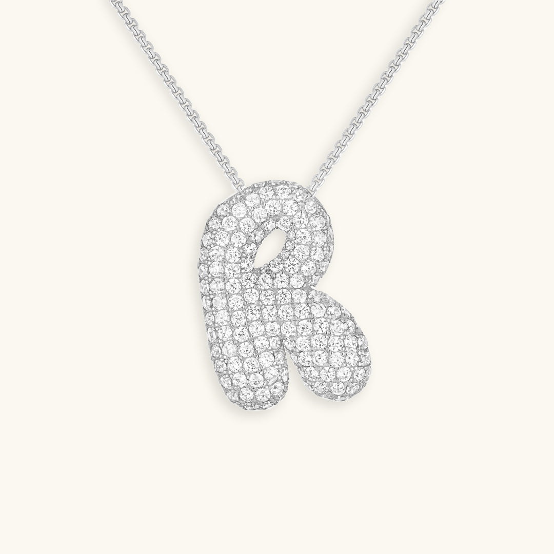 Personalized 18k Gold Initial Necklace with Diamond Simulant – Customizable Hypoallergenic Jewelry for Women 11