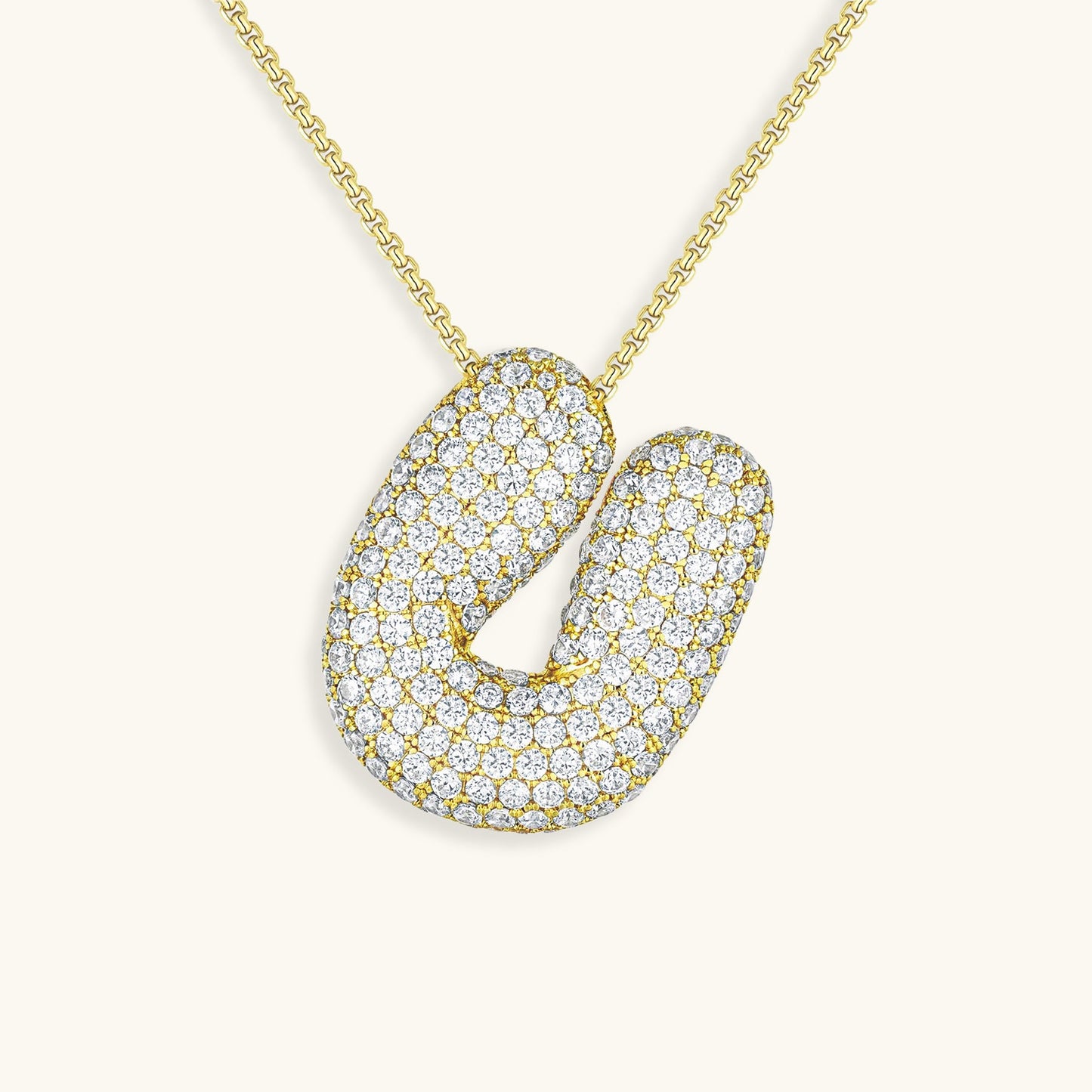 Personalized 18k Gold Initial Necklace with Diamond Simulant – Customizable Hypoallergenic Jewelry for Women 12