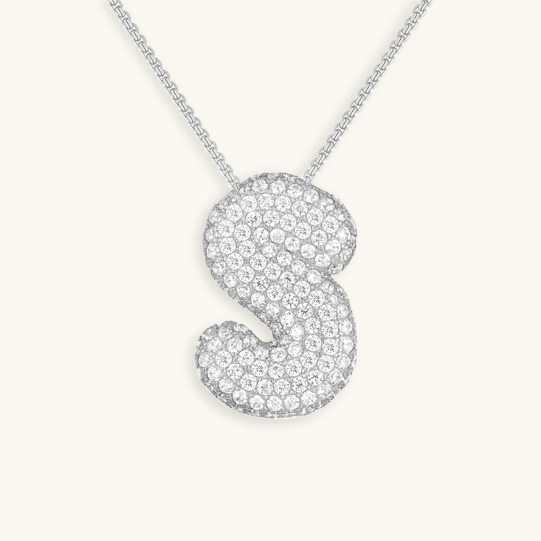 Personalized 18k Gold Initial Necklace with Diamond Simulant – Customizable Hypoallergenic Jewelry for Women 16