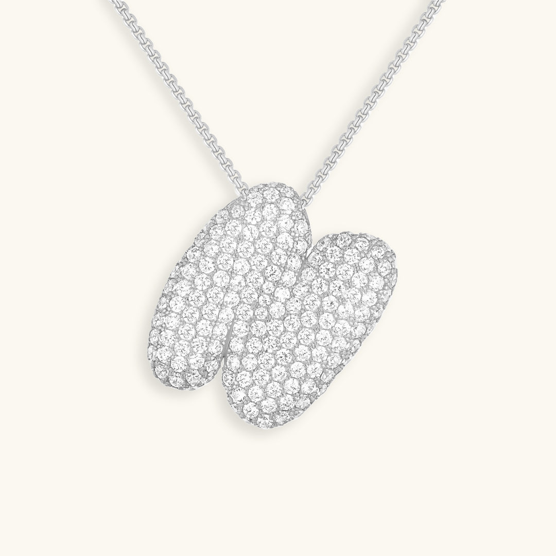 Personalized 18k Gold Initial Necklace with Diamond Simulant – Customizable Hypoallergenic Jewelry for Women 30