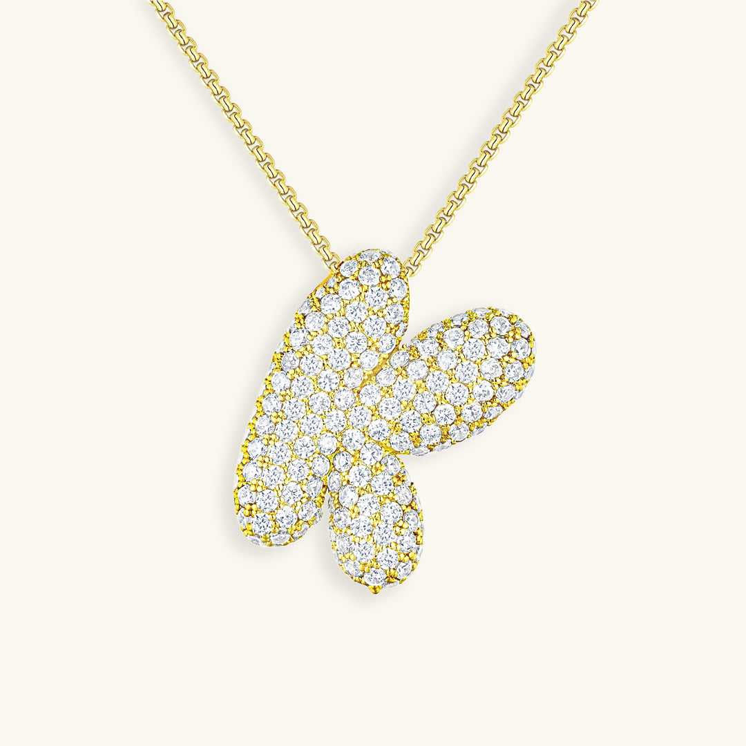 Personalized 18k Gold Initial Necklace with Diamond Simulant – Customizable Hypoallergenic Jewelry for Women 34