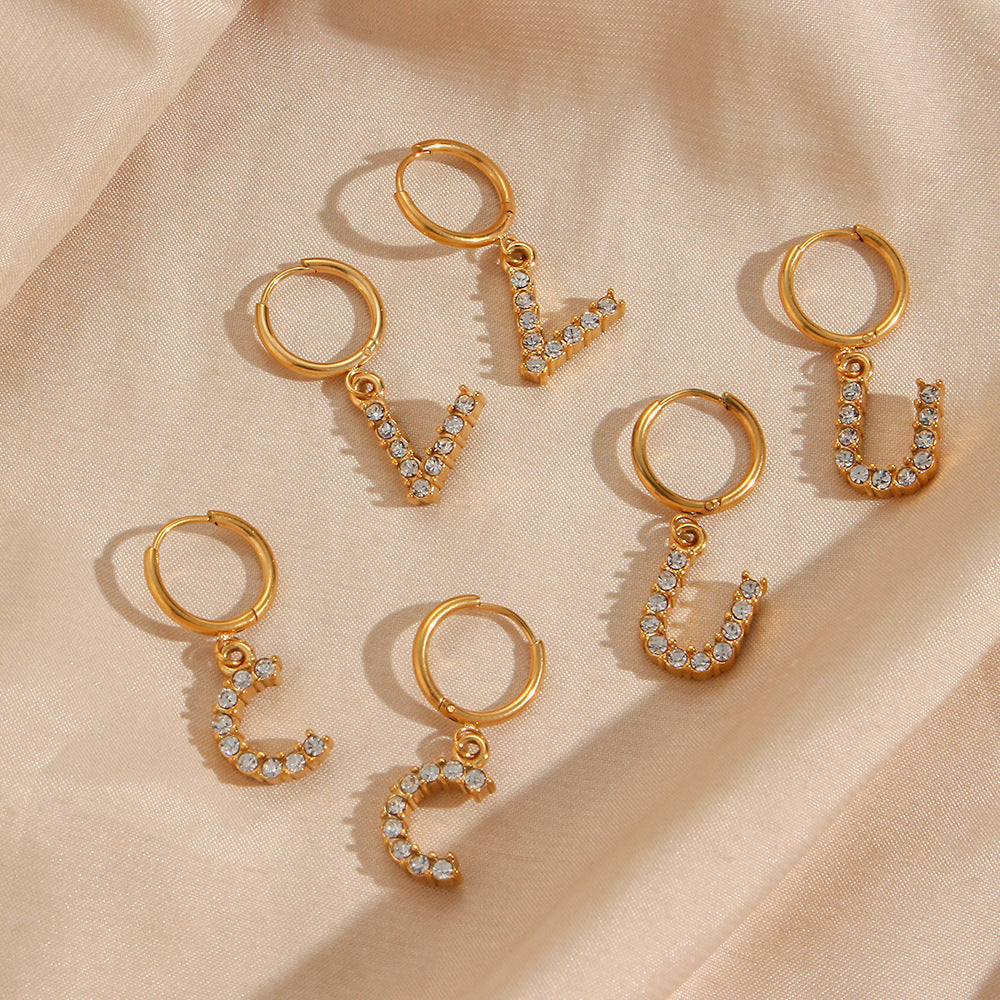 Emily Initial Letter Earrings