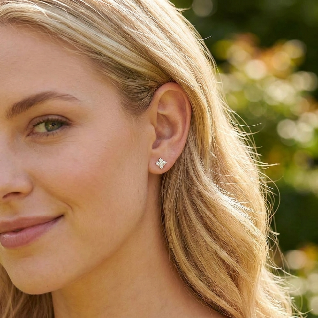 Women's Gold-Plated Stud Earrings | Elegant Lightweight Hypoallergenic Jewelry 0