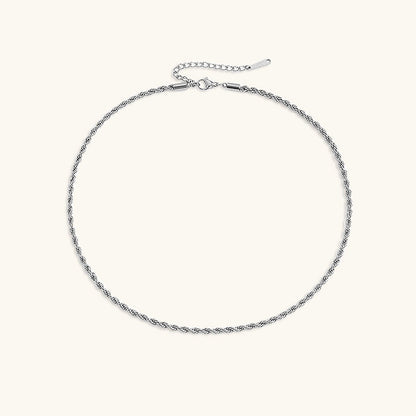 14K Gold Rope Chain Necklace – Hypoallergenic, Water-Resistant, Modern Design, 15-17 Inch Length 10