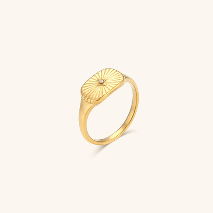 18K Gold Waterproof Ring – Minimalist Hypoallergenic Design, Durable Stainless Steel, Lightweight, Sizes 52-56 mm 0
