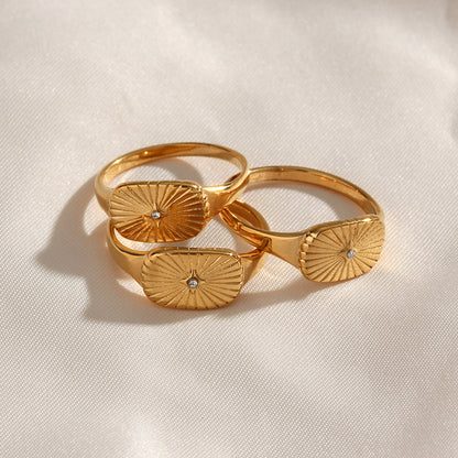 18K Gold Waterproof Ring – Minimalist Hypoallergenic Design, Durable Stainless Steel, Lightweight, Sizes 52-56 mm 4