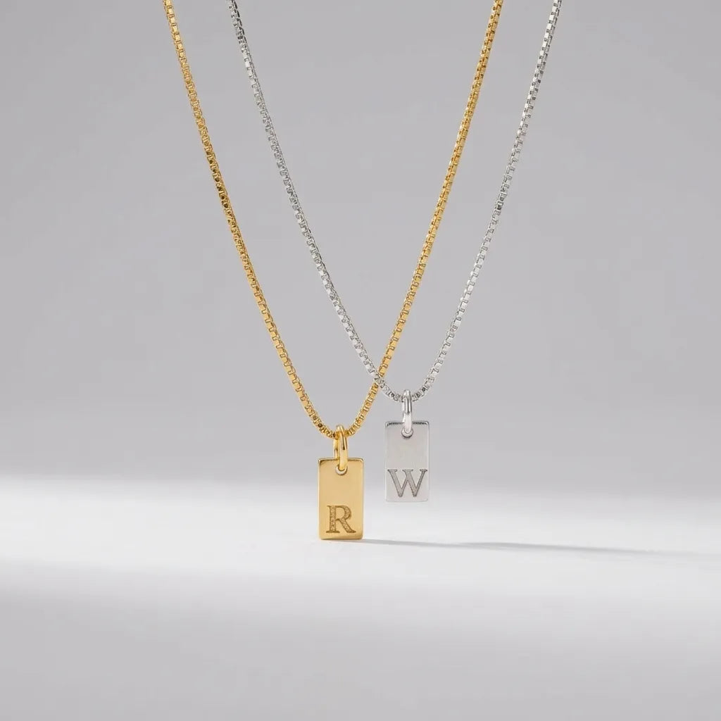 Abigail Initial Charm Necklace with Waterproof Design | Hypoallergenic Jewelry for Daily Wear 7