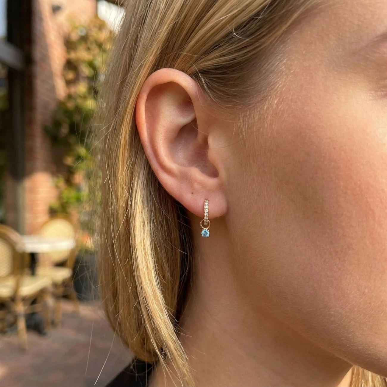 Adalee Diamond Hoop Earrings