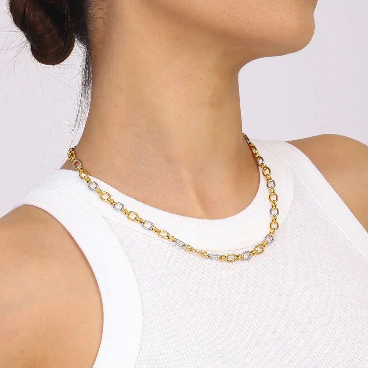 Julie Two Tone Gold Necklace