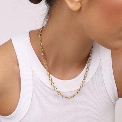 Julie Two Tone Gold Necklace