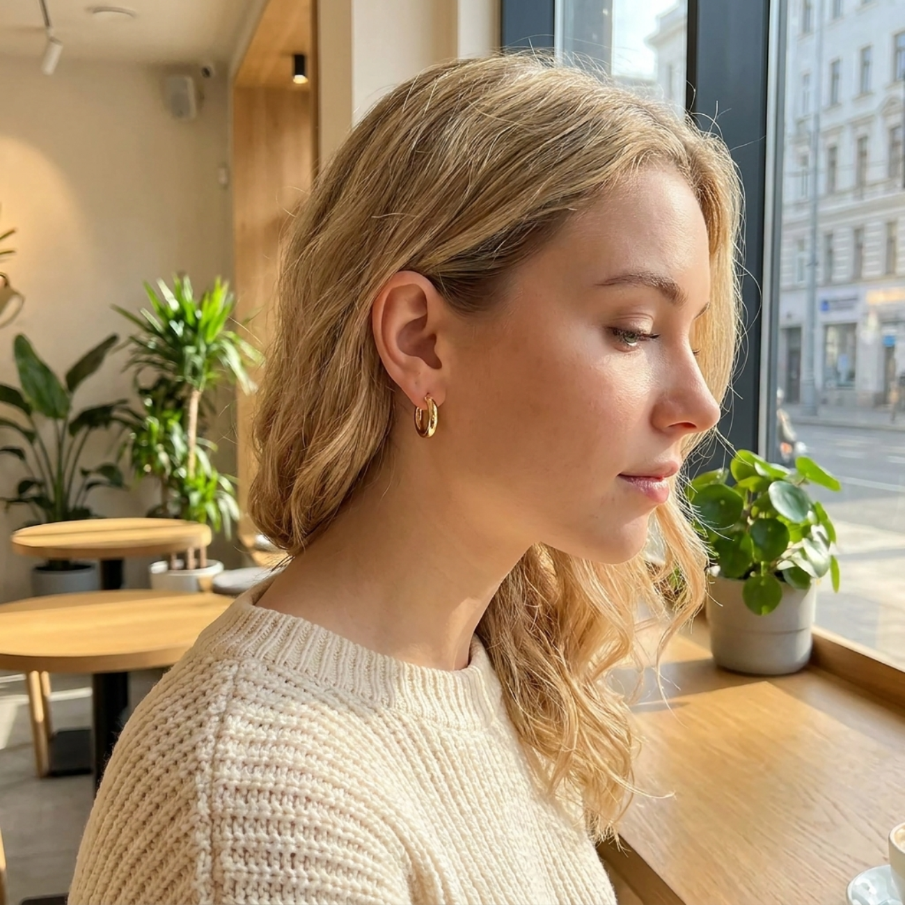 Alessia Bold Round Hoops
