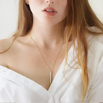 Amy Gold Bar Necklace