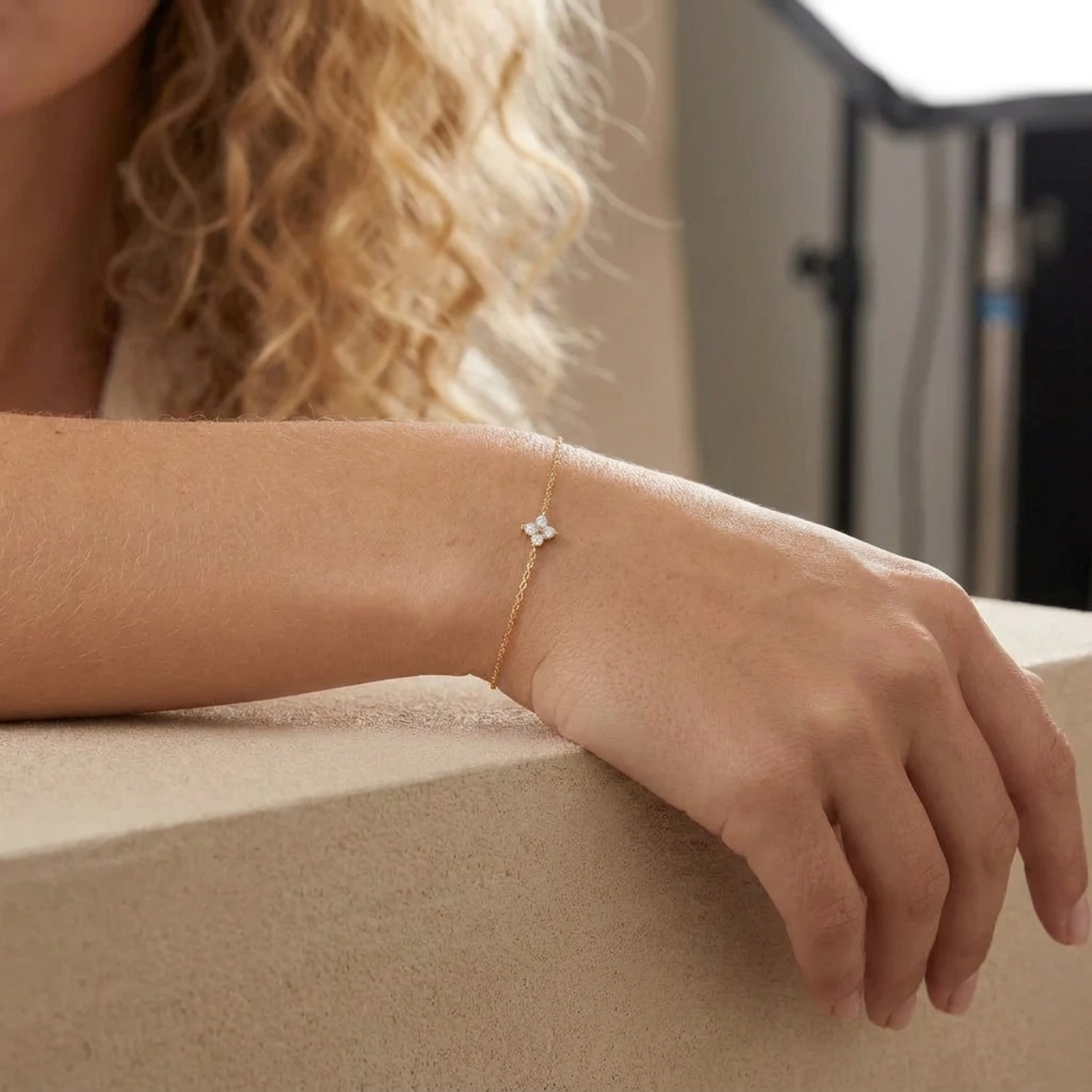 Amelia Crystal Clover Bracelet