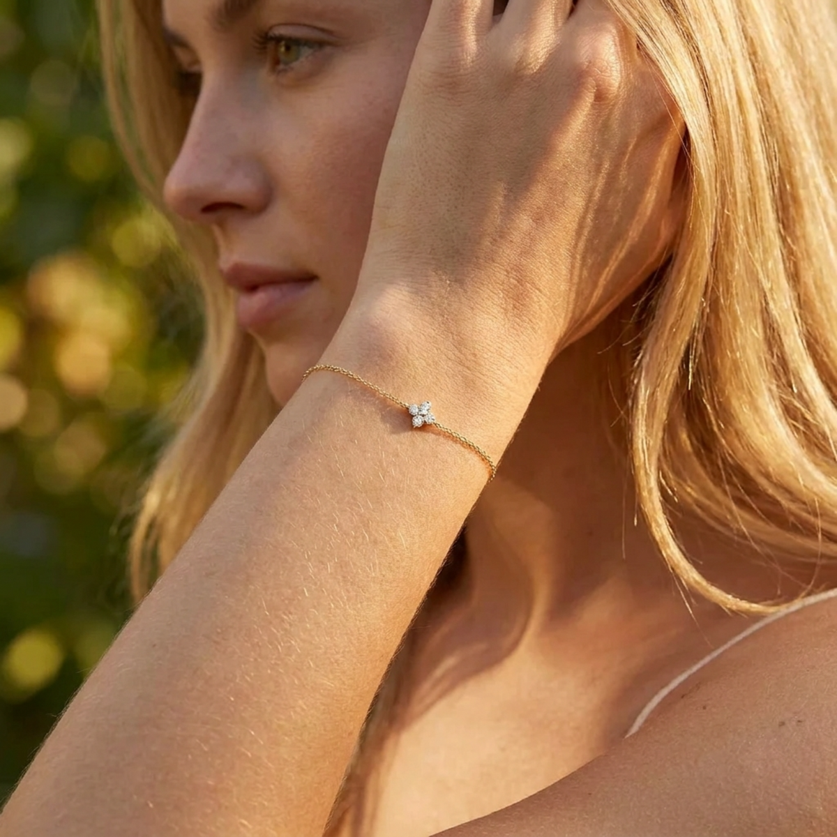 Amelia Crystal Clover Bracelet