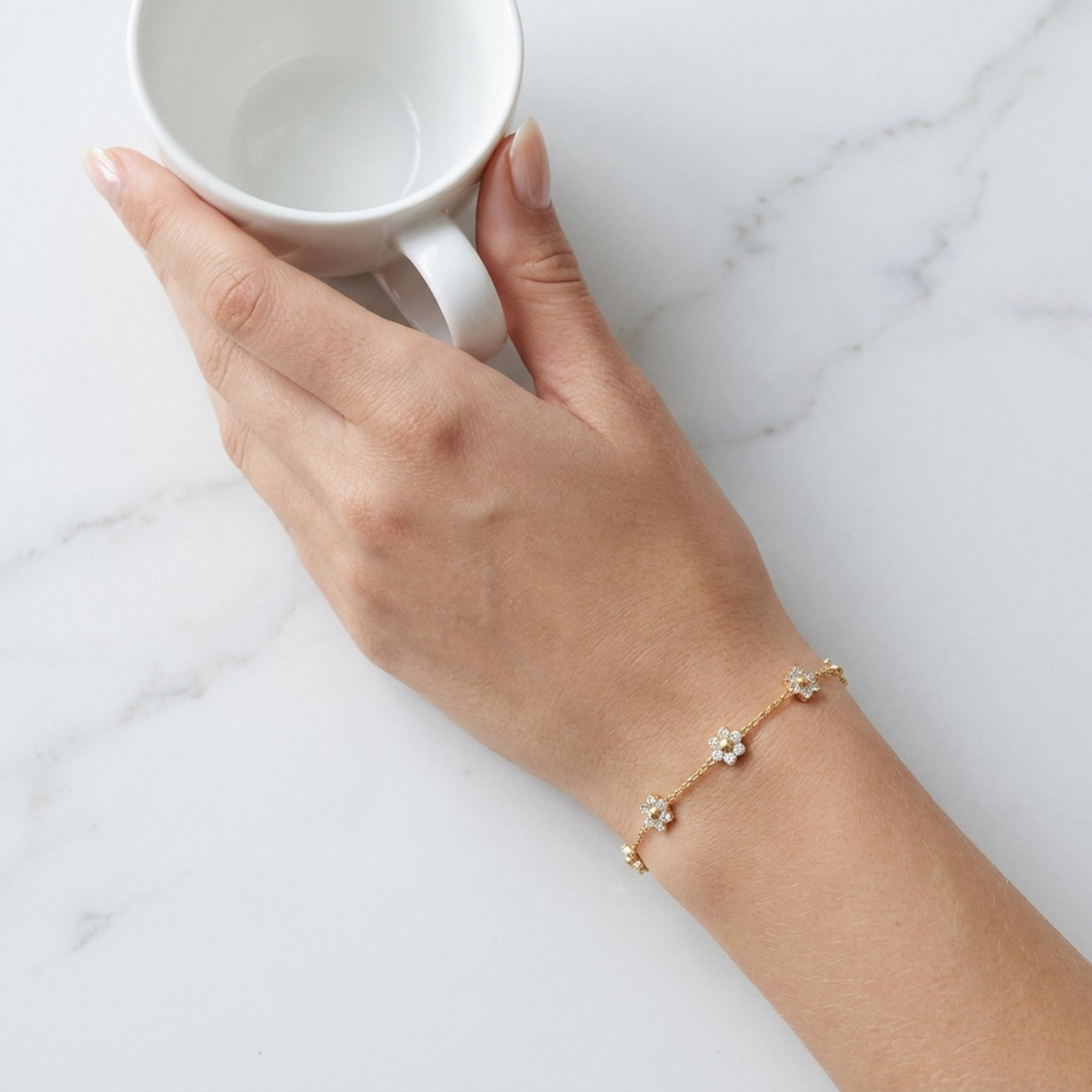 Amelia Flower Crystal Bracelet