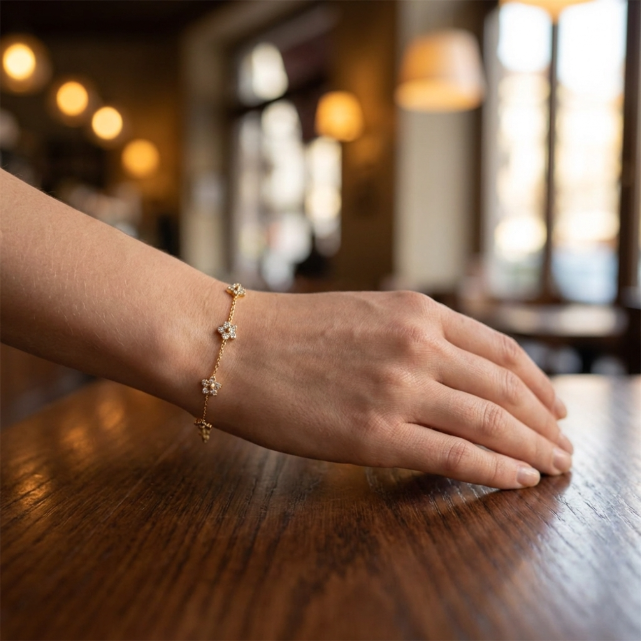 Amelia Flower Crystal Bracelet