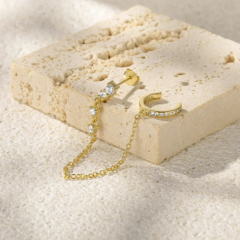 Liana Chain Cuff Earrings