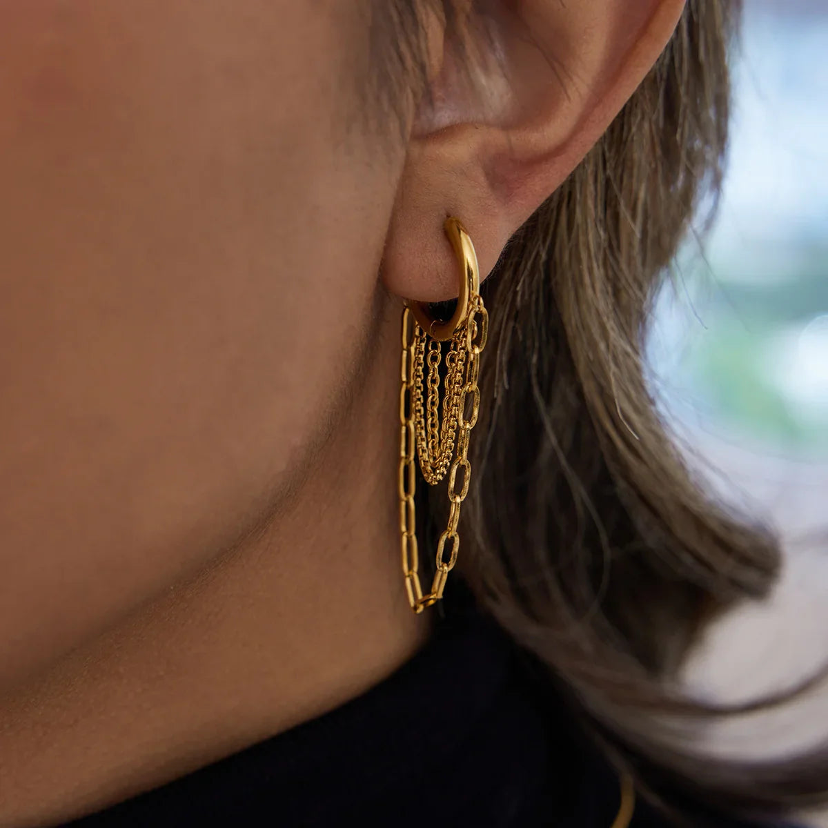 Anne Gold Hoop Earrings