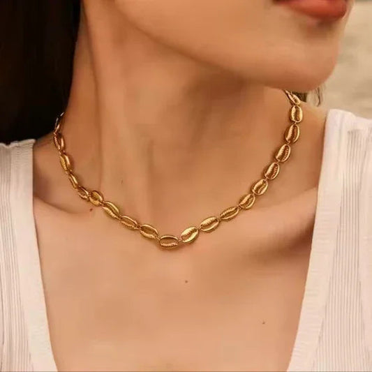 Camille Gold Seashell Necklace