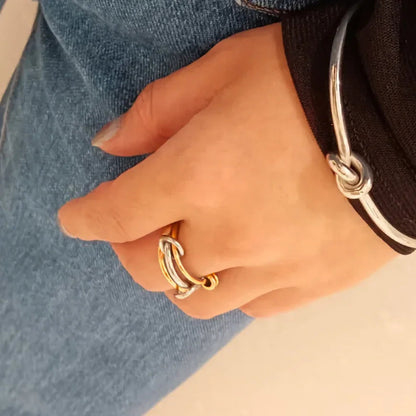 Gabriela Two-Tone Ring Stack