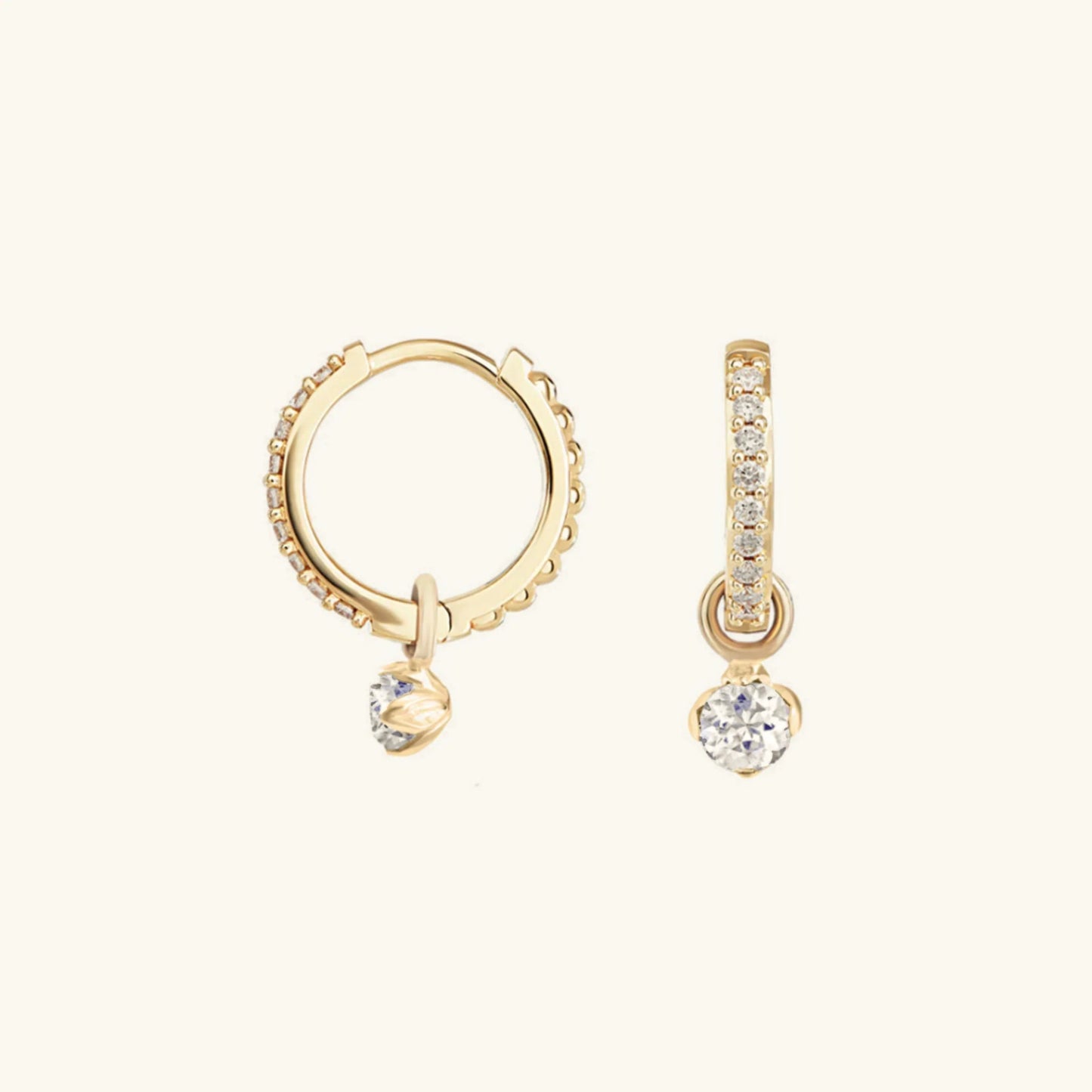 Adalee Diamond Hoop Earrings