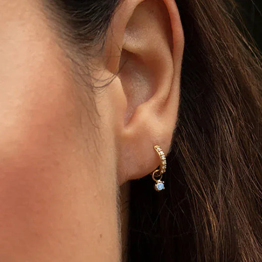 Adalee Diamond Hoop Earrings