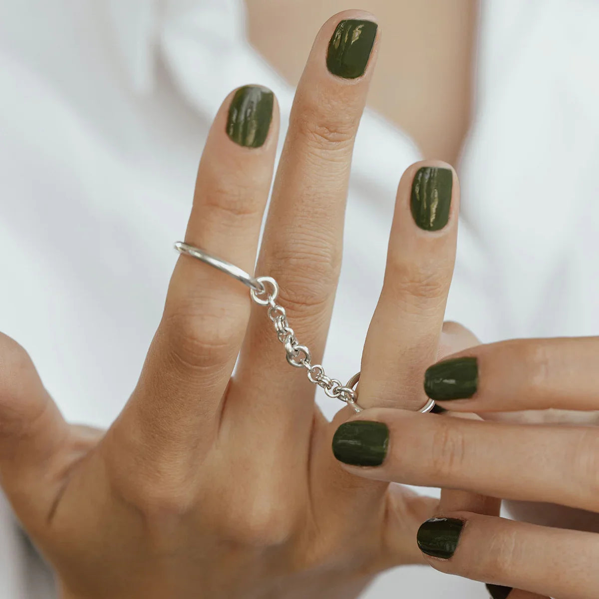 Mary Bridget Chain Stacked Ring