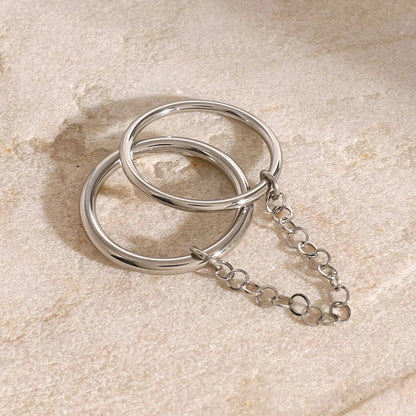 Mary Bridget Chain Stacked Ring