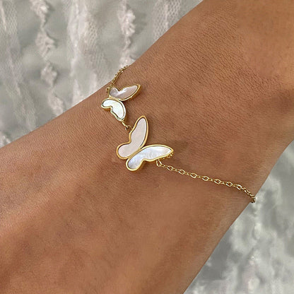 Linda Butterfly Pearl Bracelet