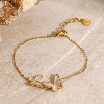 Linda Butterfly Pearl Bracelet