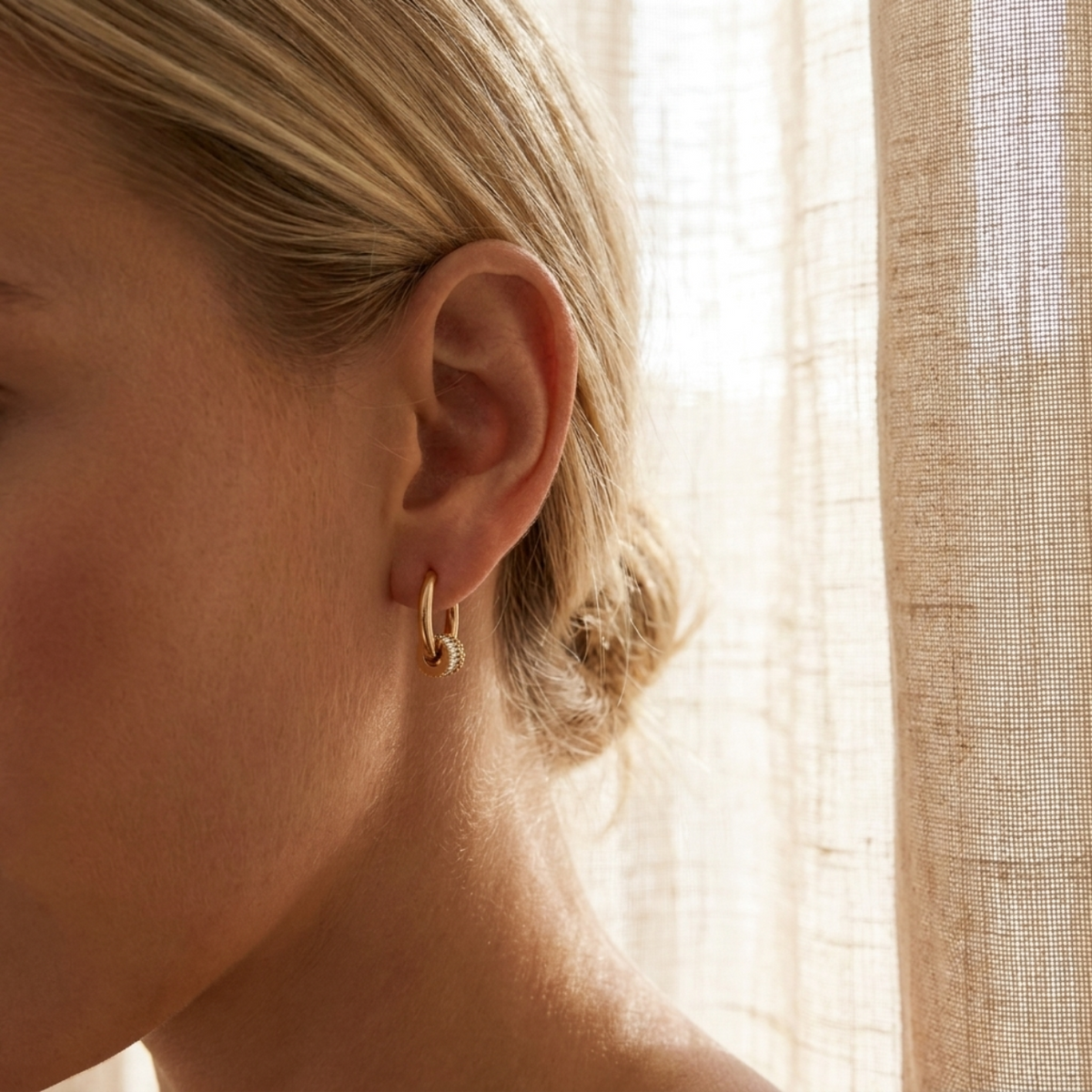 Calle Crystal Hoop Earrings