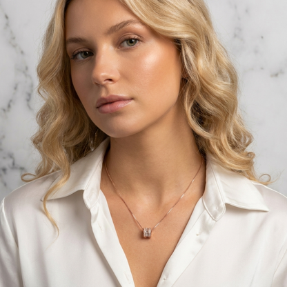 Calle Crystal Necklace | Waterproof Stainless Steel with 18K Gold Plating | Hypoallergenic Design for Daily Wear 4