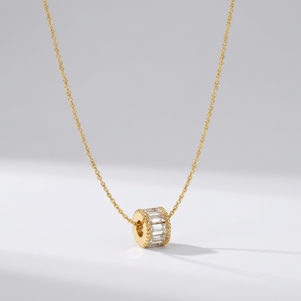 Calle Crystal Necklace | Waterproof Stainless Steel with 18K Gold Plating | Hypoallergenic Design for Daily Wear 7