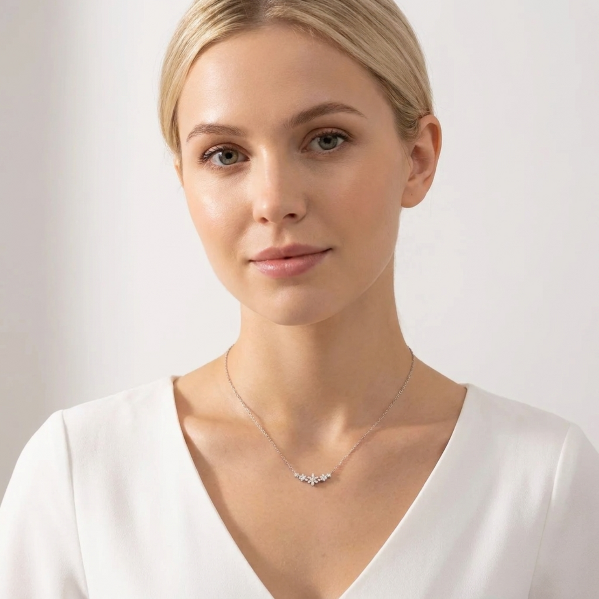 Camille Floral Sparkle Necklace