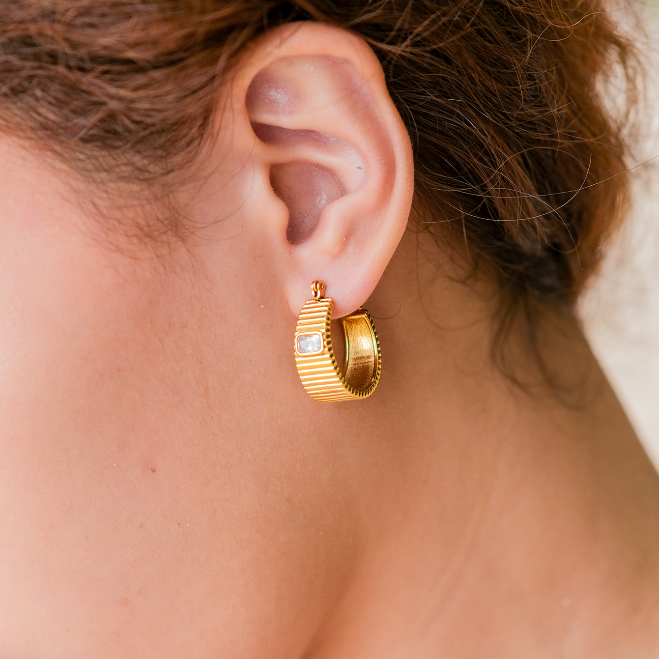 Hayley Gold Hoop Earrings