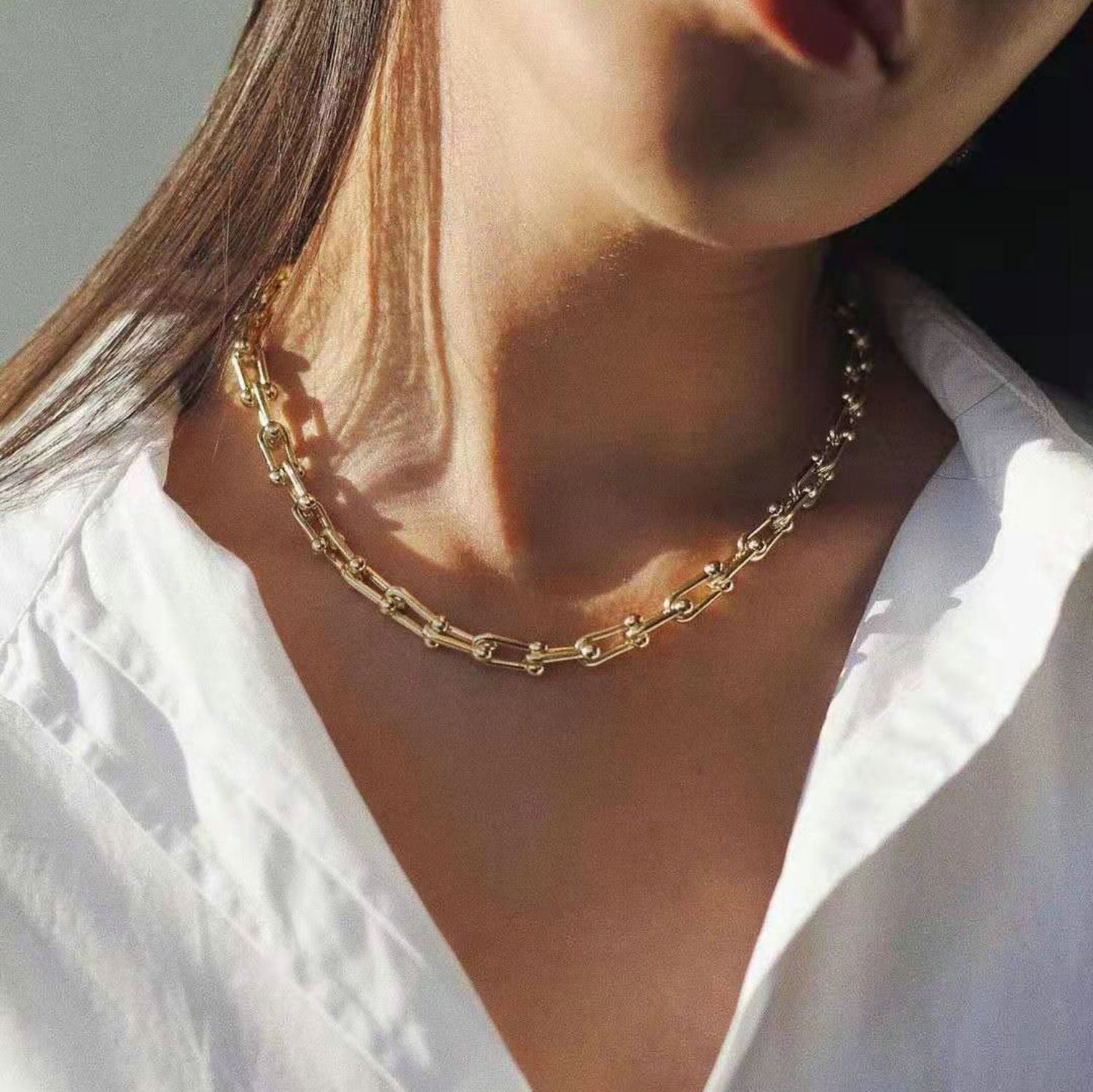 Cascade Collection | Gold Chain Necklace with Waterproof Design | Hypoallergenic Jewelry for Everyday Elegance 0