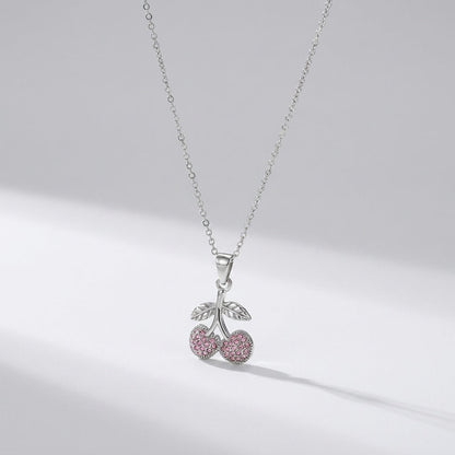Cherry Pendant Necklace with Adjustable Length | Hypoallergenic Stainless Steel for Stylish Versatility 6