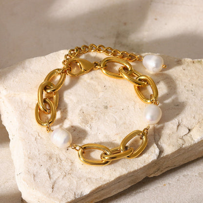 Valeria Chunky Freshwater Pearl Bracelet
