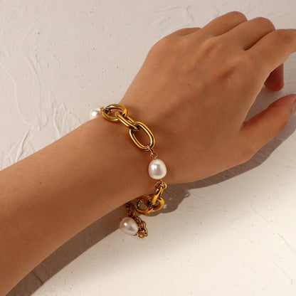 Valeria Chunky Freshwater Pearl Bracelet