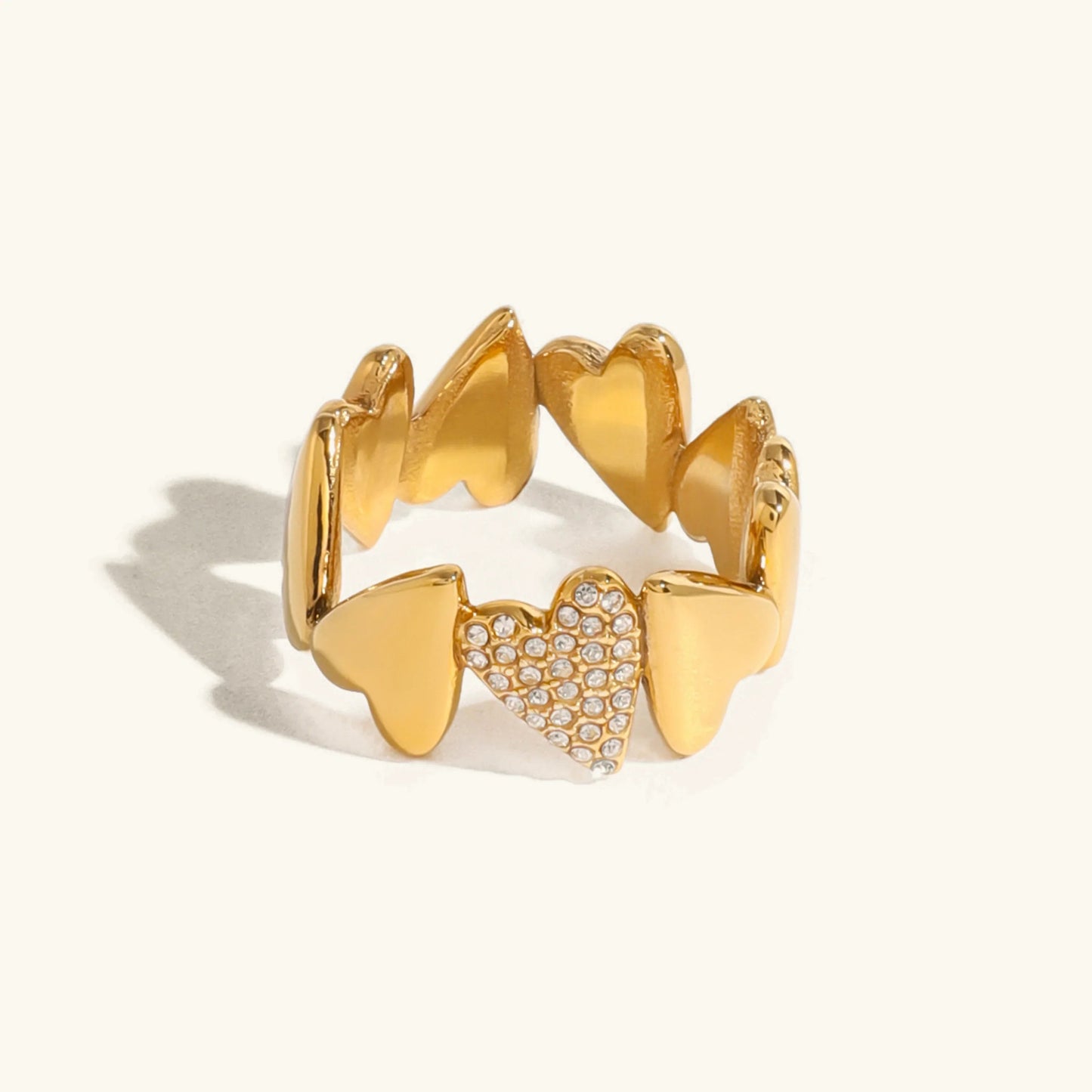 Michaela Diamond Hearts Ring