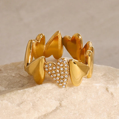 Michaela Diamond Hearts Ring