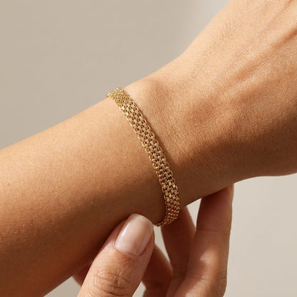 Clara Collection | Minimalist Mesh Bracelet with Adjustable Length | Elegant Accessory for Daily Wear 0