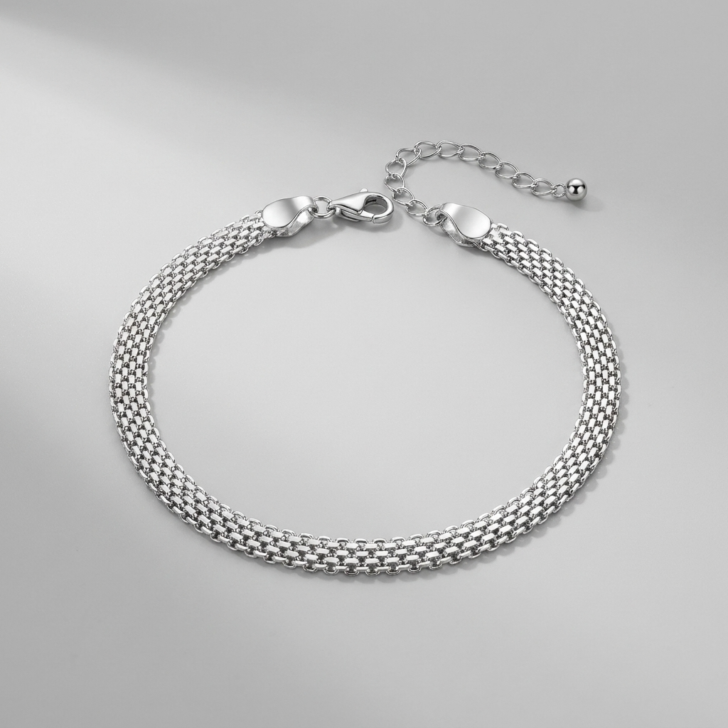 Clara Collection | Minimalist Mesh Bracelet with Adjustable Length | Elegant Accessory for Daily Wear 6
