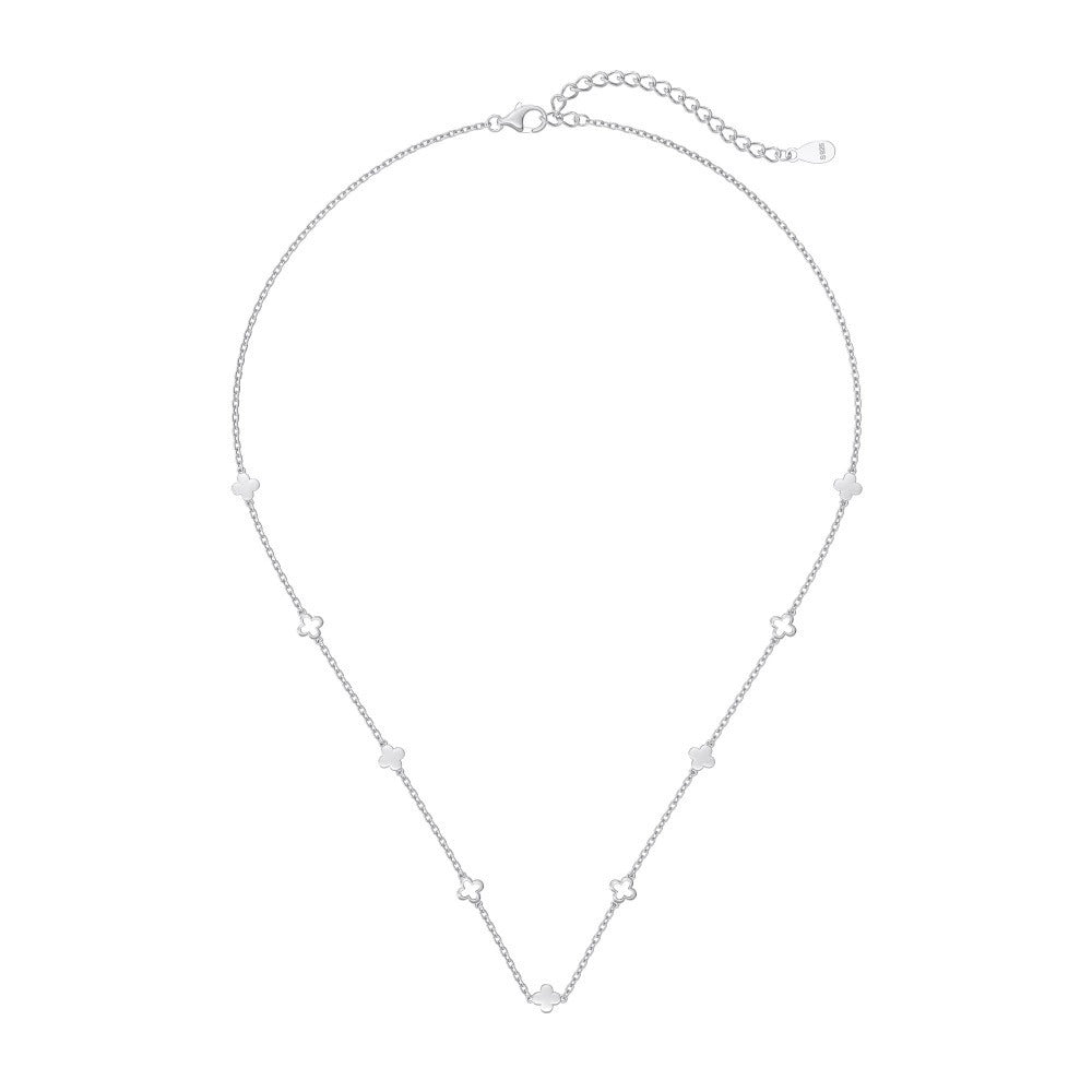 Clover Chain Necklace | Gold Necklace with 14K Finish & Adjustable Length | Elegant Accessory for Versatile Styling 5