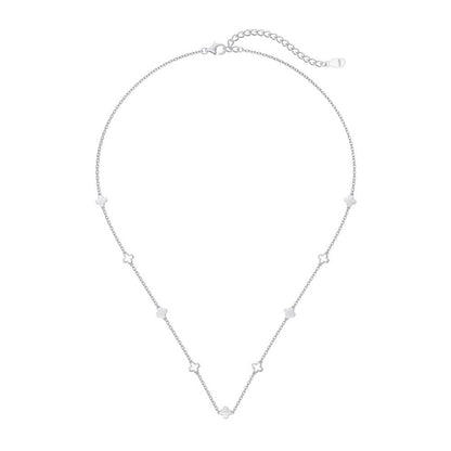 Clover Chain Necklace | Gold Necklace with 14K Finish & Adjustable Length | Elegant Accessory for Versatile Styling 5