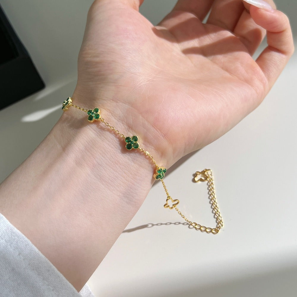 Clover Collection | Crystal Bracelet with Adjustable Length & Hypoallergenic Design | Elegant Jewelry for Everyday Wear 1