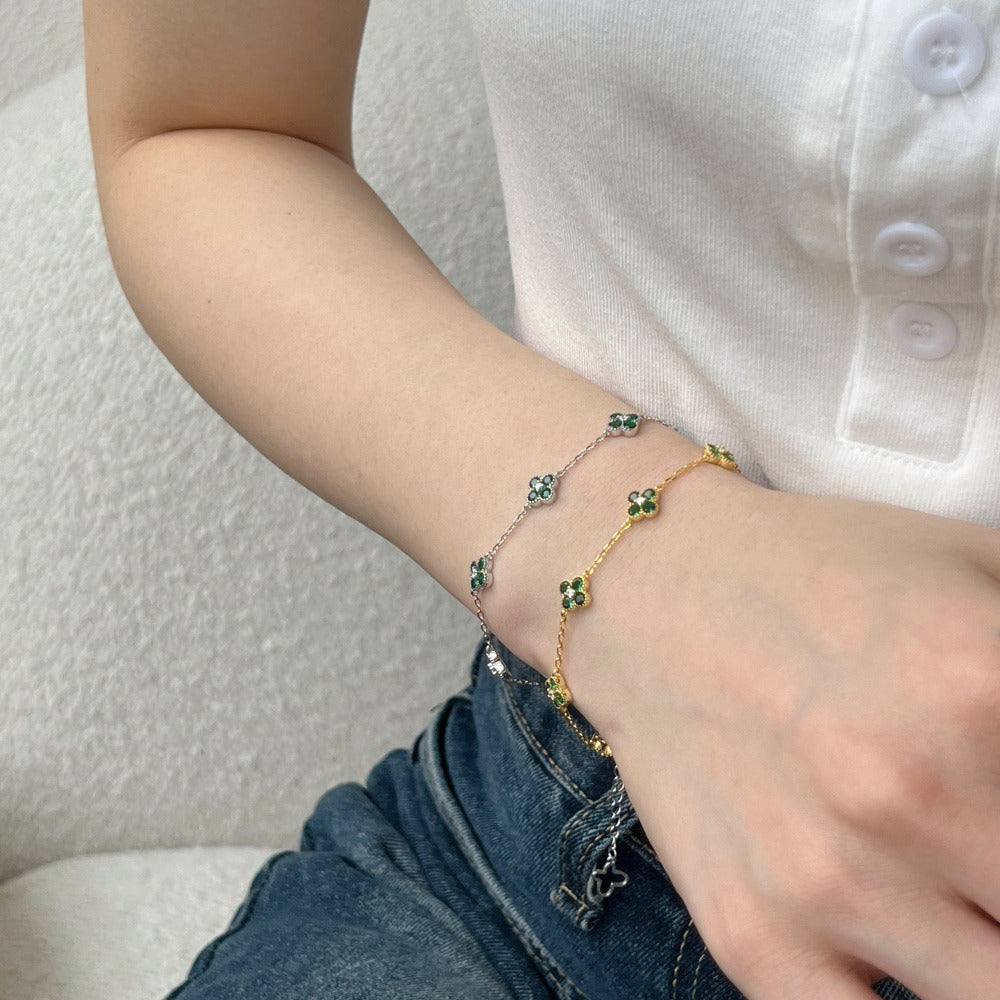 Clover Collection | Crystal Bracelet with Adjustable Length & Hypoallergenic Design | Elegant Jewelry for Everyday Wear 2